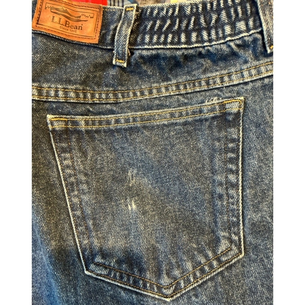 L.L. Bean Double L Comfort Waist Jeans 40x30 Men's Blue Straight Leg Denim